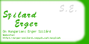 szilard erger business card